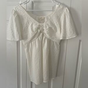 Women’s white texture blouse- SZ Small